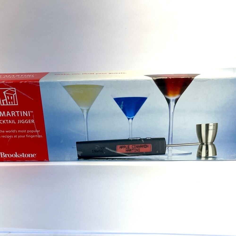 Brookstone Silver Cocktail Jigger new